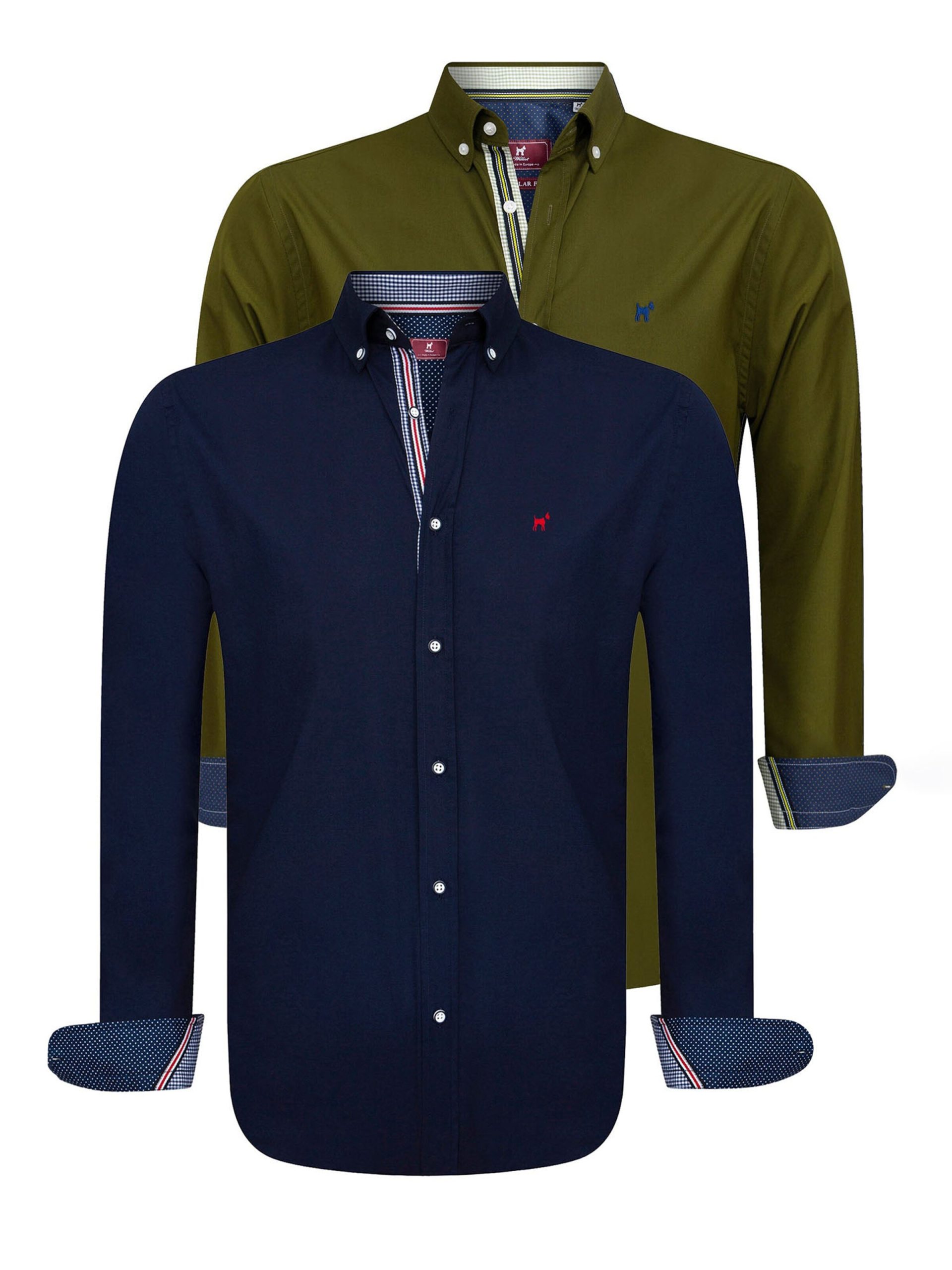 Ajuste regular Camisa Williot en Navy, Verde 17187211 Venta en línea