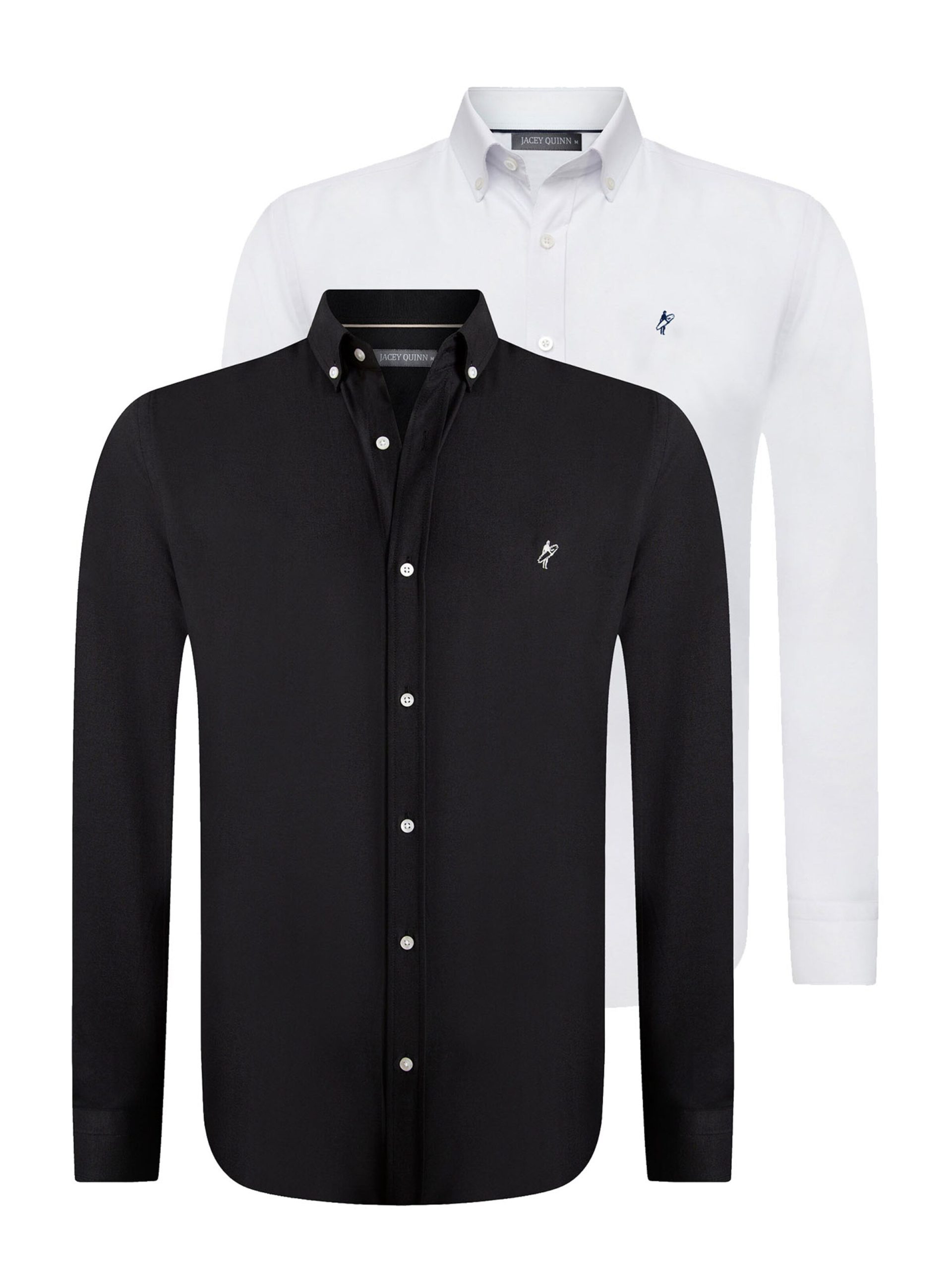 Ajuste regular Camisa de negocios 'Oxford' Jacey Quinn en Negro, Blanco 17178297 En línea