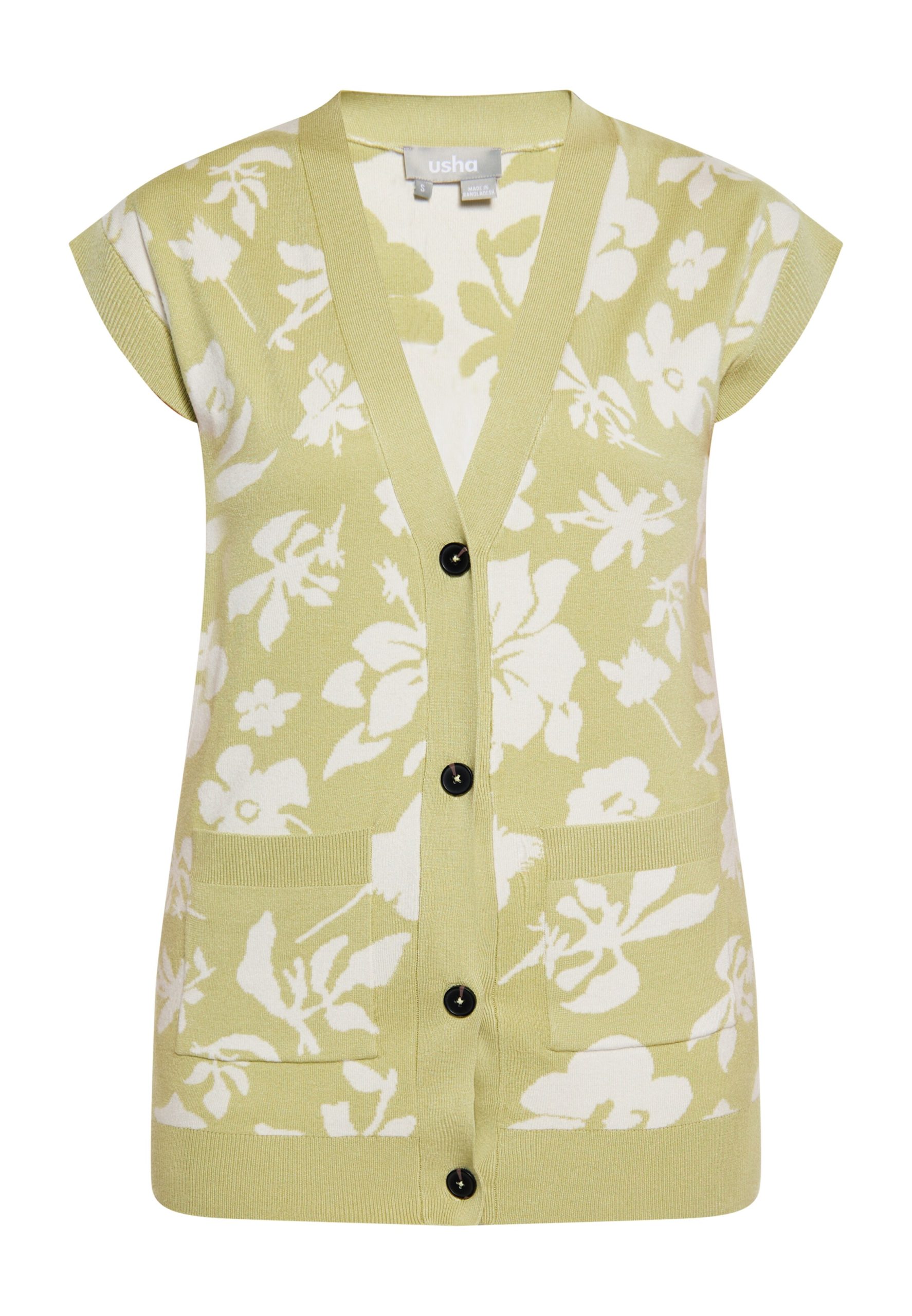 Chaleco de punto Usha en Verde Claro 16843393 Venta flash