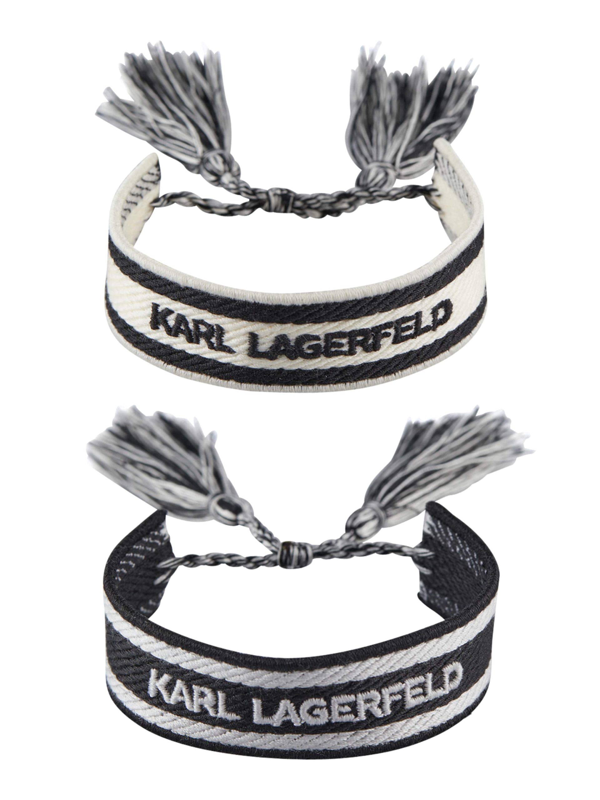 Pulsera 'K' Karl Lagerfeld en Gris, Blanco Lana 17362844